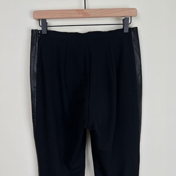 Danier Dana Leather Pants Straight Slim Tapered Leg Full Length High Rise Long - Picture 12 of 13